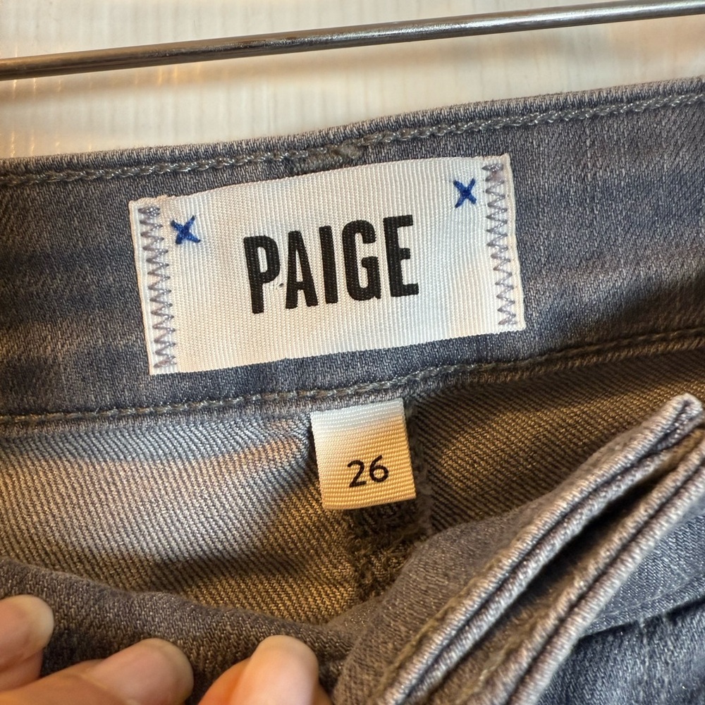 Timeless PAIGE Verdugo Women’s Ankle skinny jeans gray stretch denim street wear - Picture 2 of 10